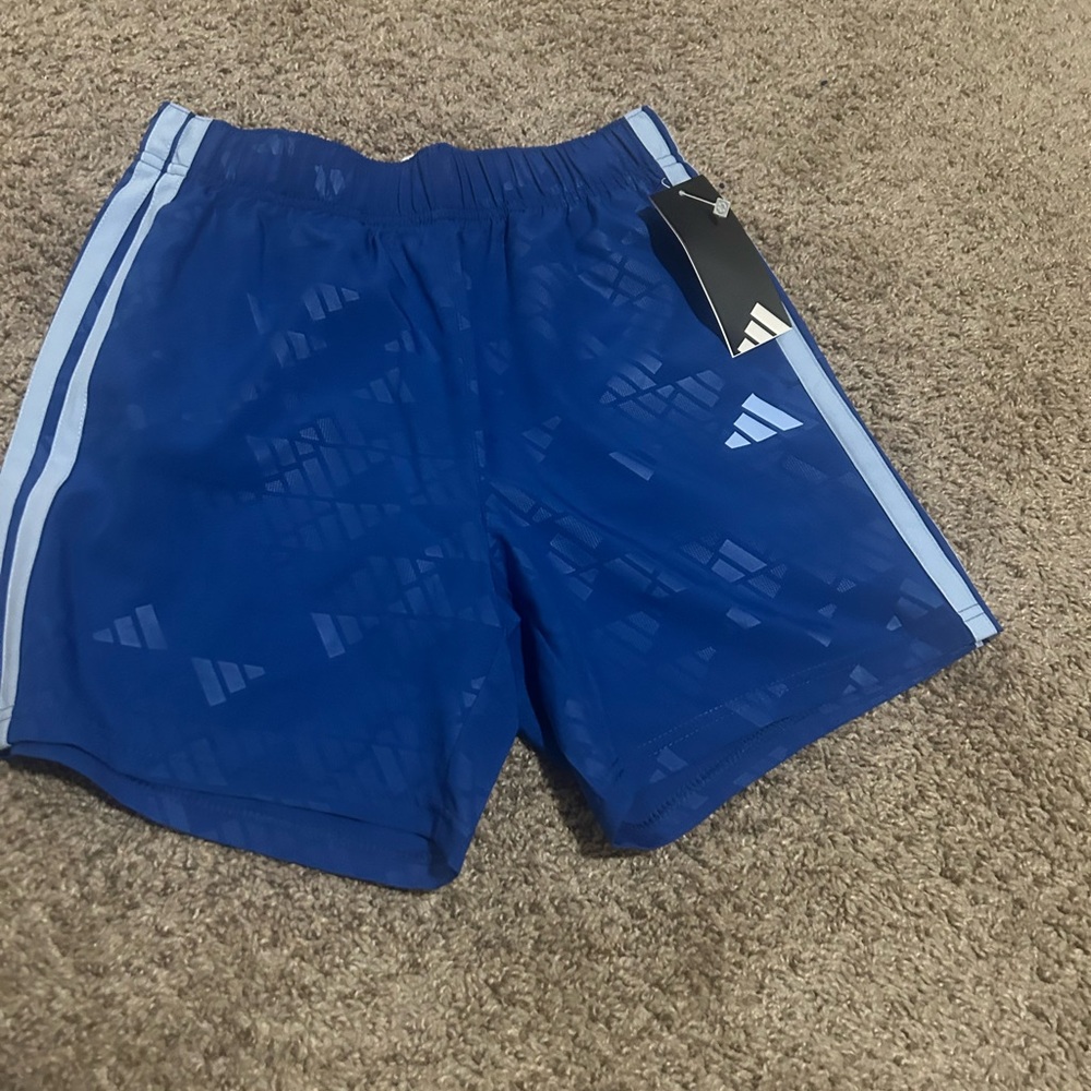 Adidas Men's Patterned Blue Shorts